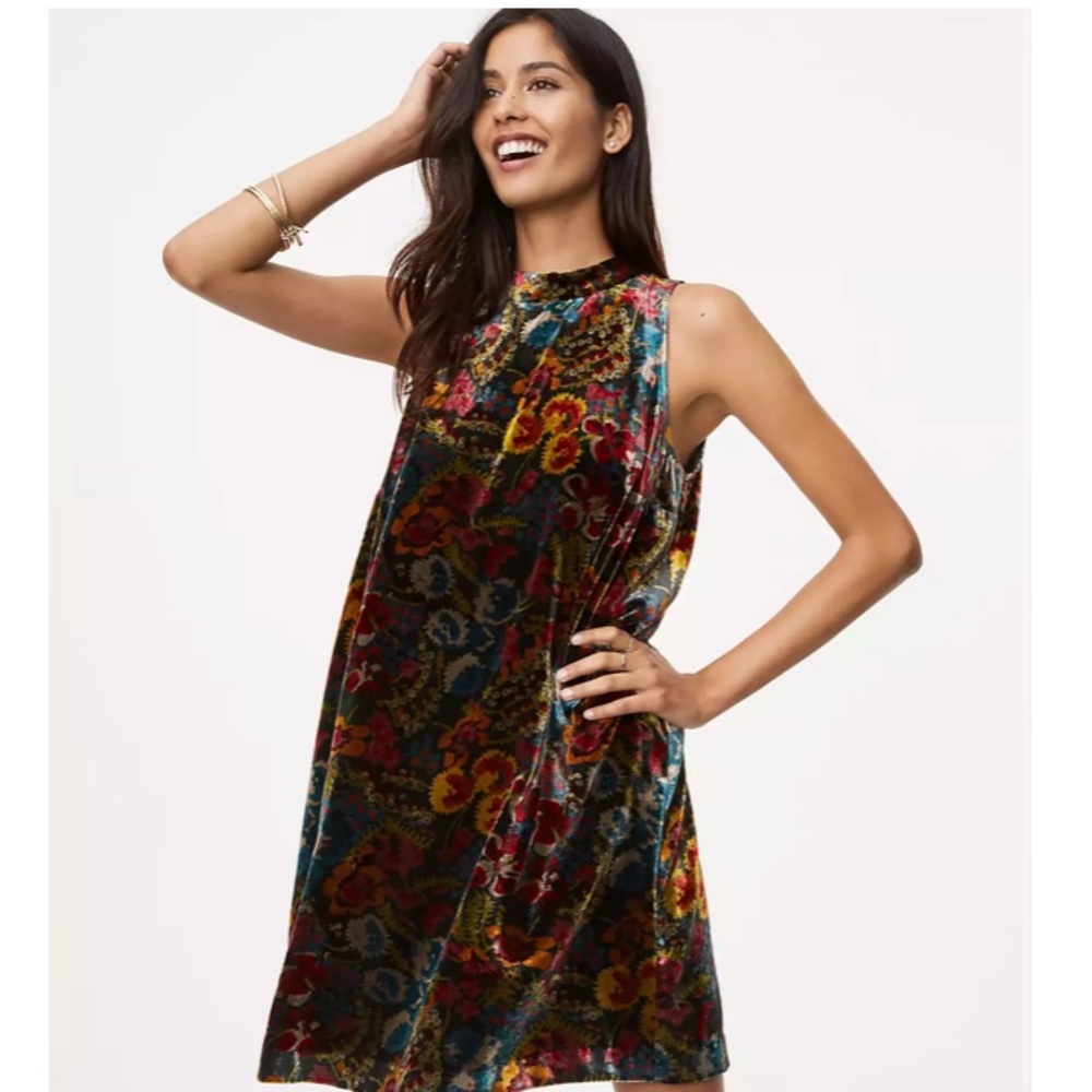 Velvet Floral Dress